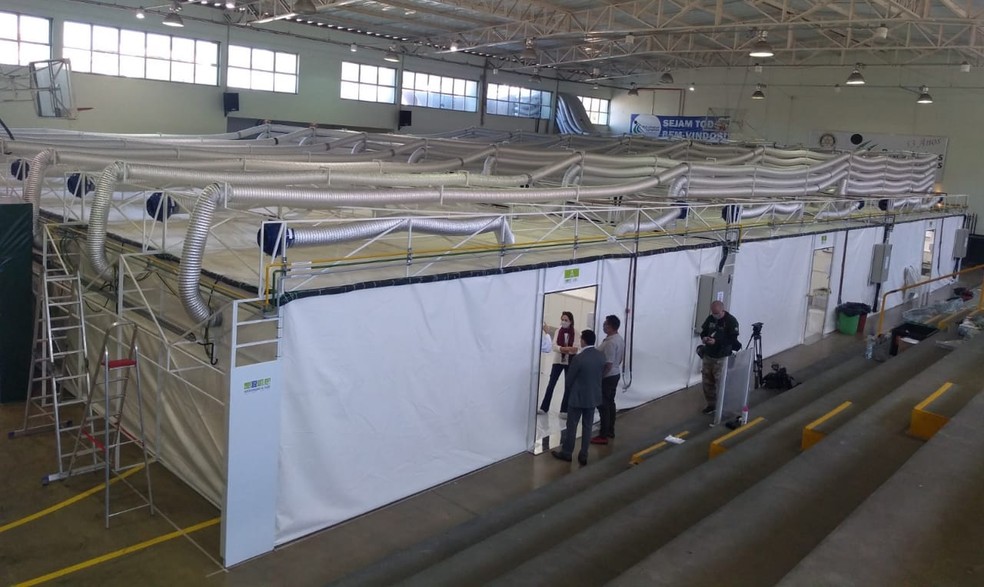 Hospital de Campanha deve come&ccedil;ar a ser desativado em meados de agosto em Campinas &mdash; Foto: Bianca Rosa/EPTV