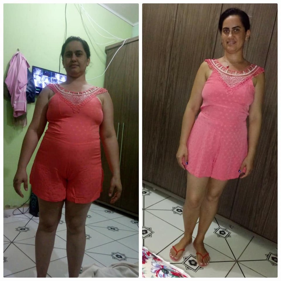 Mulher pesou mais de 80 quilos e atualmente está com 68 (Foto: Edna Rosa/Arquivo pessoal)