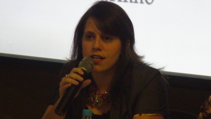 Larissa Calheiros, jurídico da FAF (Foto: Denison Roma / GloboEsporte.com)