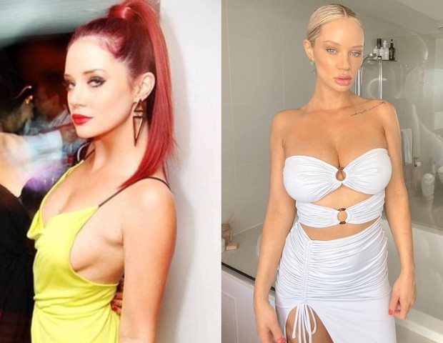 Jessika Power antes e depois da smudanças no corpo e no rosto (Foto: Reprodução/Instagram)