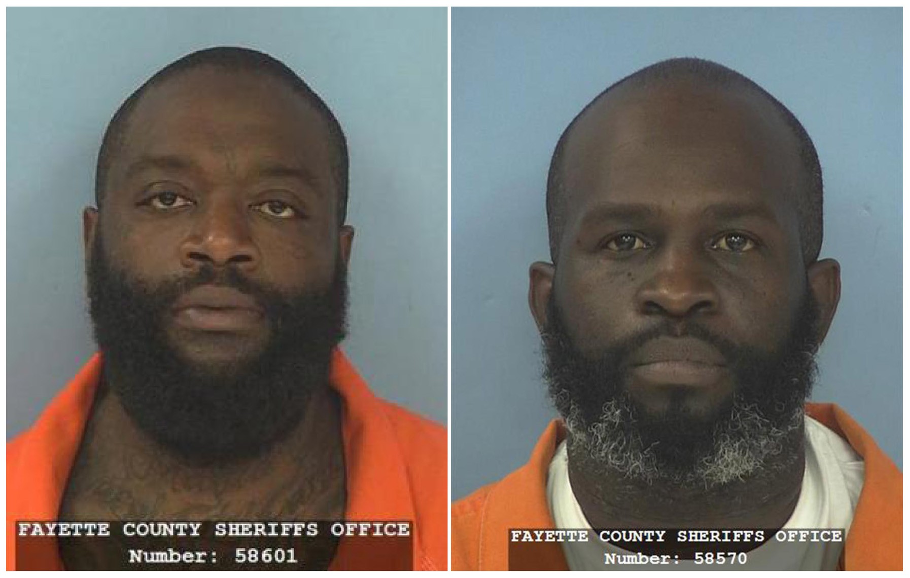 Rick Ross e seu guarda-costas, Nadrian Lateef James, presos na quarta-feira (24/06/2015) (Foto: Reprodução)