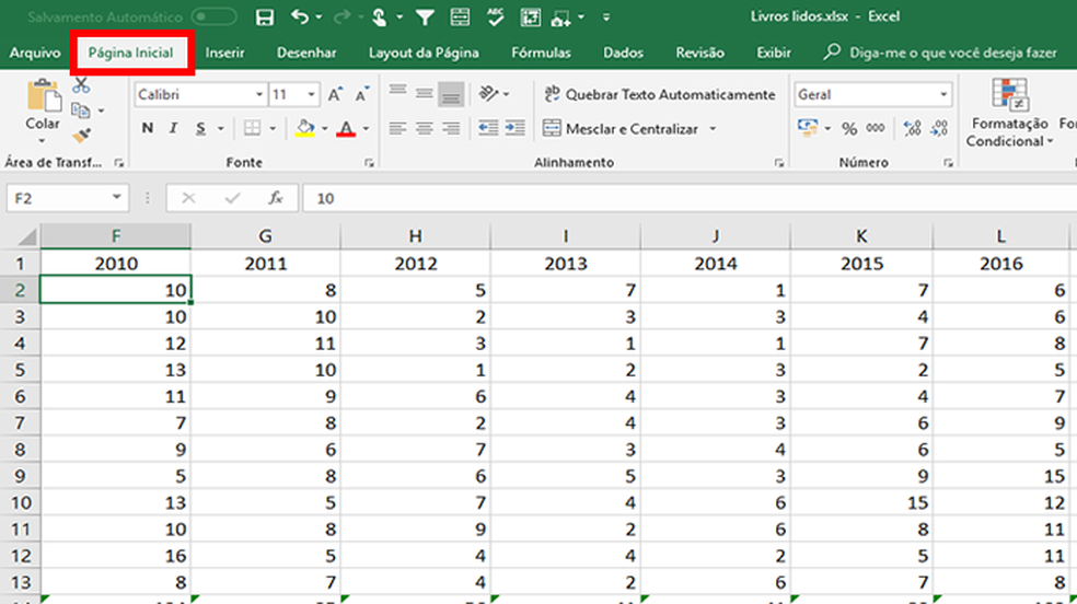 Clique na aba “Página Principal” (Foto: Reprodução/Daniel Ribeiro)