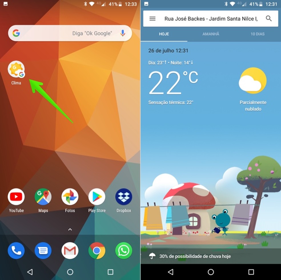 Sapinho Do Google Clima Como Adicionar O Atalho Na Tela Do Android Utilitarios Techtudo