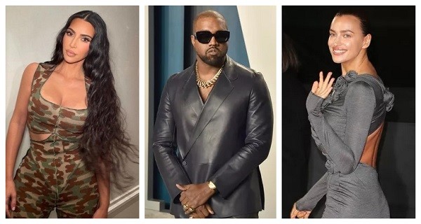 Kim Kardashian, Kanye West e Irina Shayk (Foto: Instagram/Getty Images)