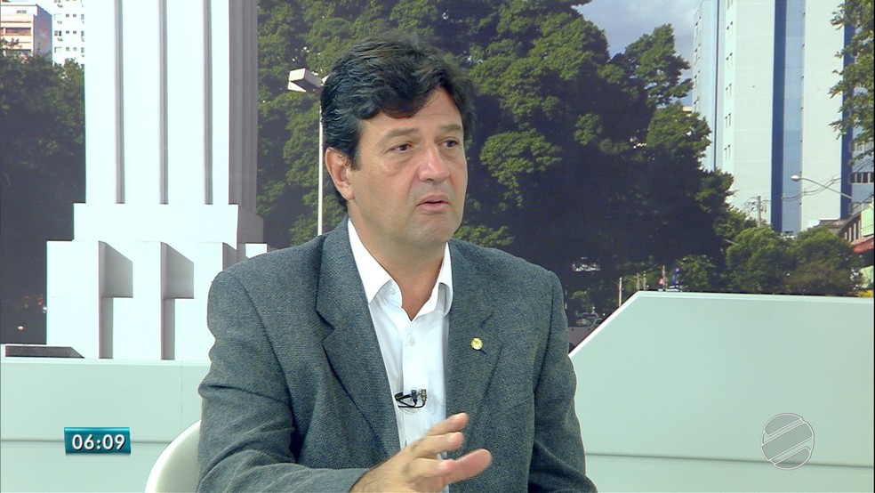 Futuro ministro da SaÃºde do governo Bolsonaro, Luiz Henrique Mandetta (DEM-MS) â€” Foto: ReproduÃ§Ã£o/TV Morena