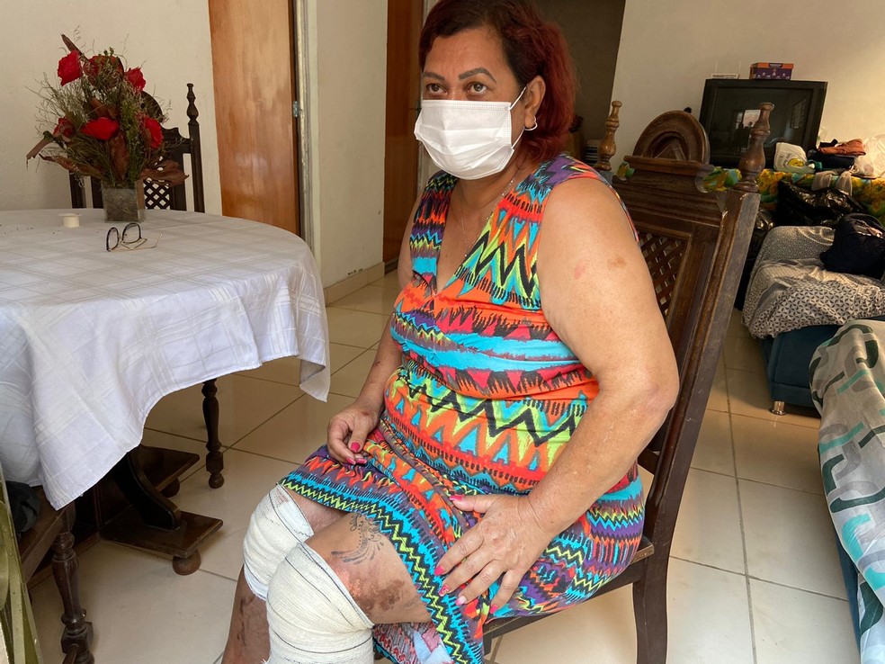 Silvana teve alta e está na casa de uma vizinha em Ribeirão das Neves — Foto: Ernane Fiuza/ TV Globo