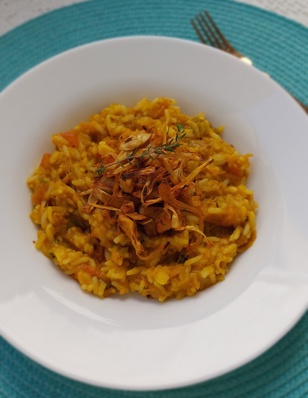 Arroz cremoso com abóbora e jaca seca — Foto: Divulgação/Chef Myllena Salles