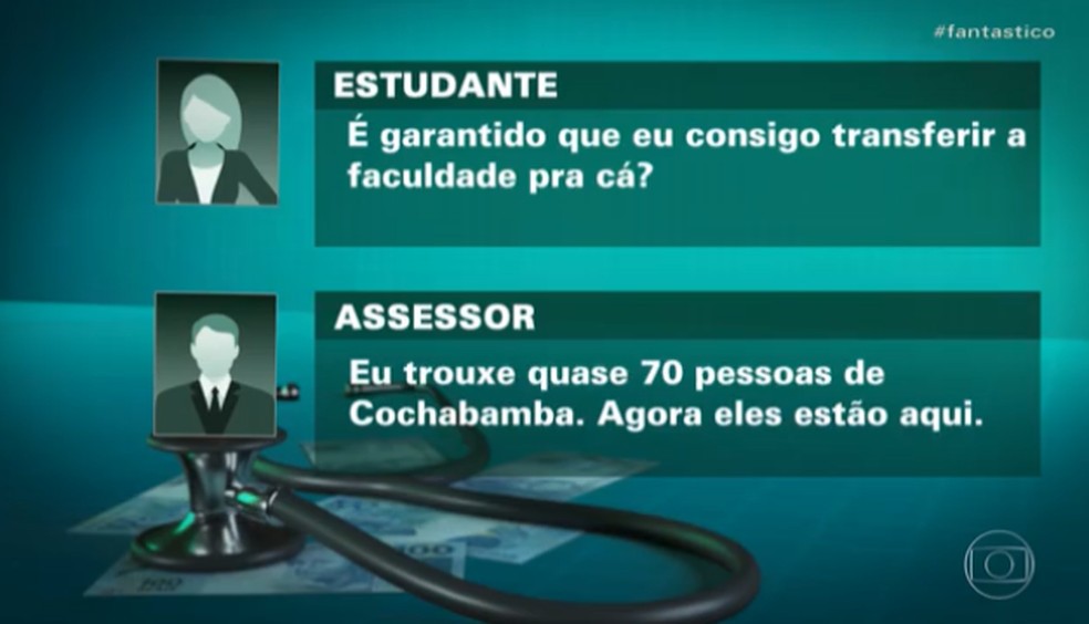 Conversas revelam fraudes em vagas para faculdade  â€” Foto: TV Globo