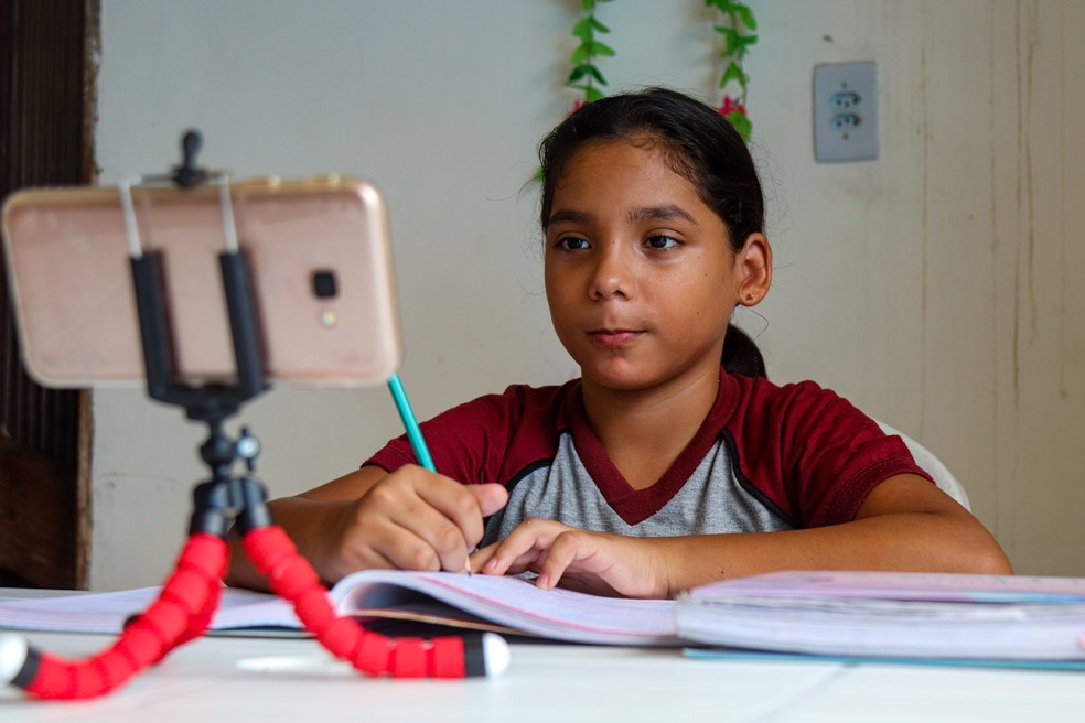 Estudantes iniciam ano letivo 2021 com aulas remotas — Foto: Arquivo Pessoal
