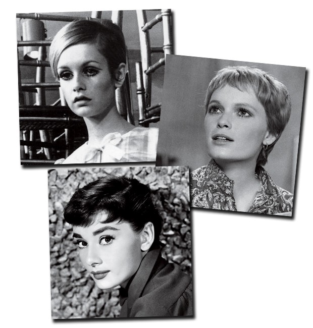 Adeus à inocência: Além dos cílios de boneca, Twiggy virou sinônimo de pixie hair nos anos 60, assim como Mia Farrow. Audrey Hepburn foi quem lançou a moda capilar na década de 50 (Foto:  )