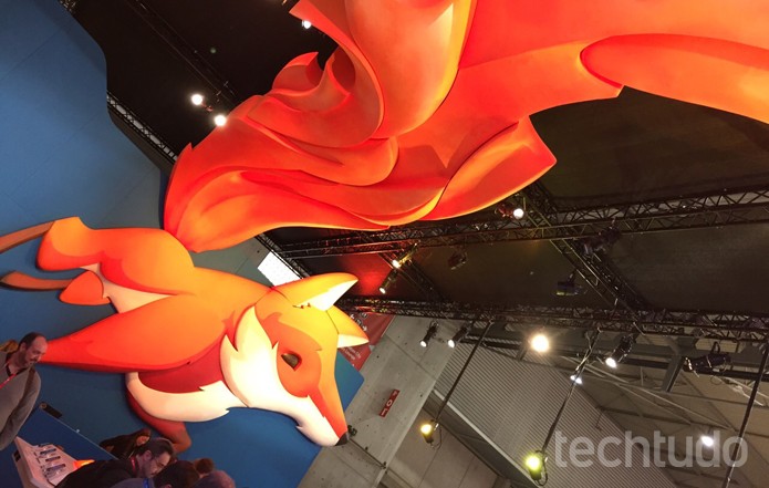 Stand da Mozilla para o Firefox OS na Mobile World Congress 2015, em Barcelona (Foto: Fabricio Vitorino / TechTudo)
