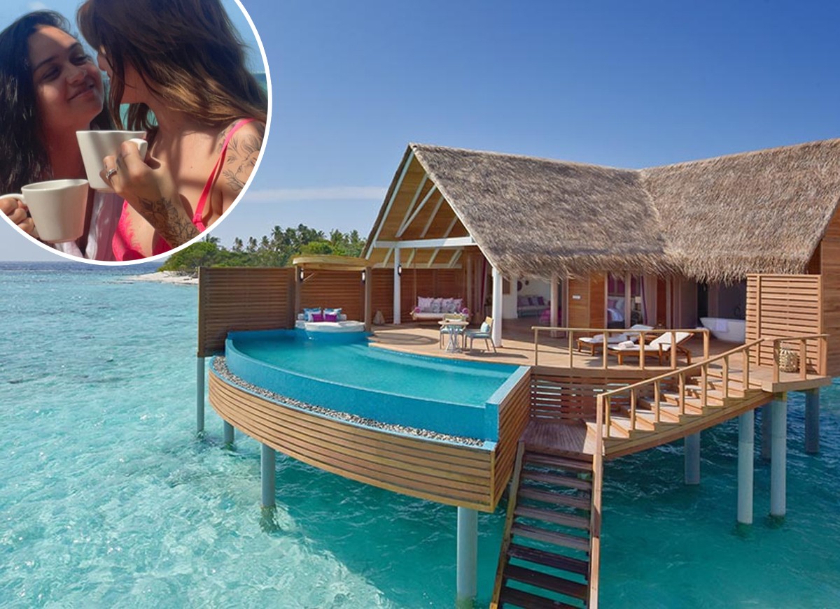 Resort que Malrcela Mc Gowan e Luzia escolheram tem diárias que podem chegar a R$ 17 mil (Foto: Reprodução / Milaidhoo Islands Maldives)