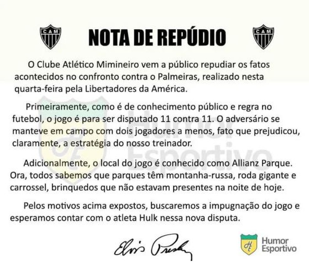 Memes após eliminação do Atlético-MG pelo Palmeiras — Foto: Divulgação/Internet