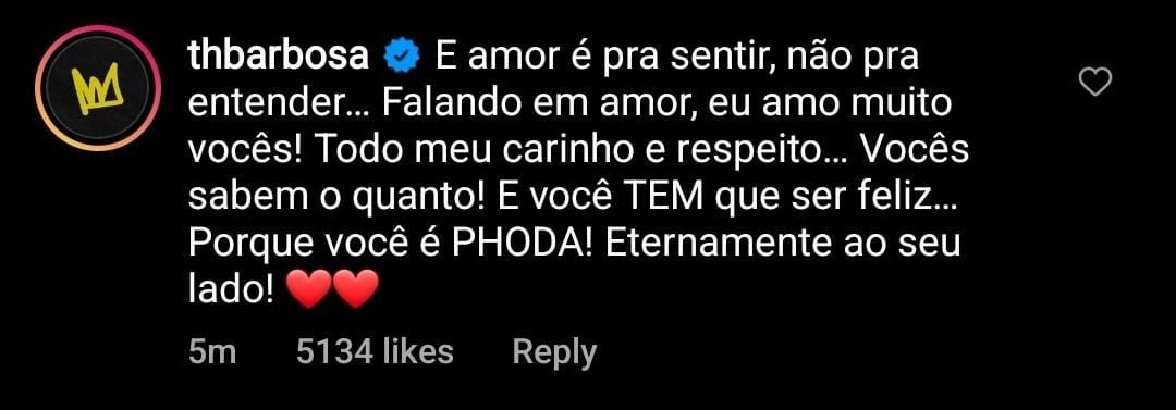 Thiaguinho comenta namoro de Fernanda Souza (Foto: Reprodução/Instagram)