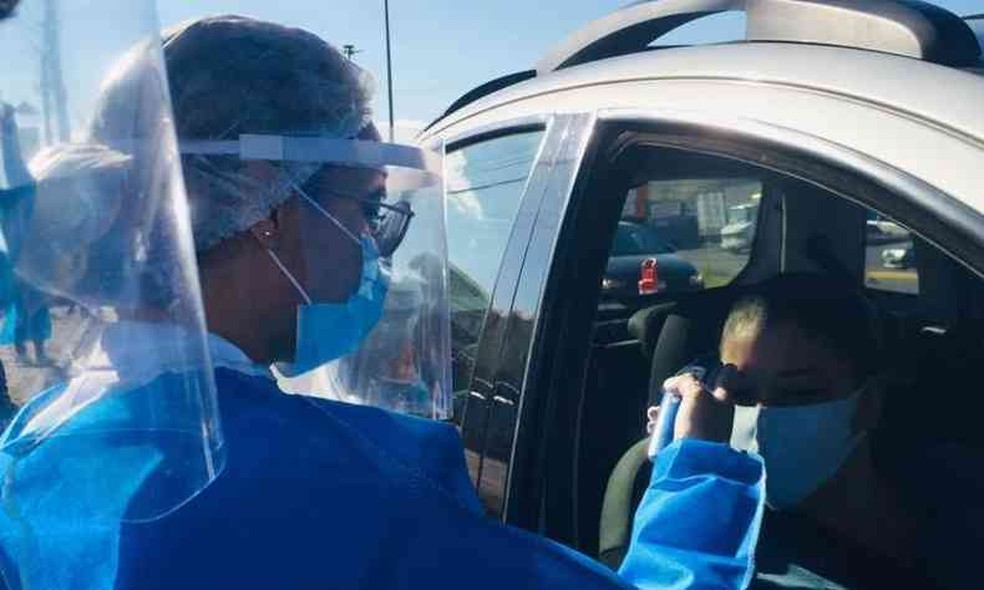 Prefeitura faz barreira sanitária em Pinhão, no Paraná — Foto: Divulgação