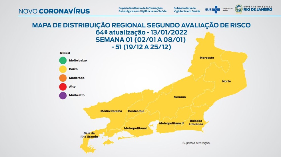 Mapa De Risco Da Covid 19 Do Rj Mostra Todo O Estado Em Bandeira Amarela Rio De Janeiro G1