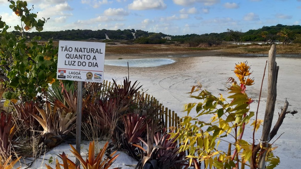 Lagoa do Vital secou - Maxaraguape, litoral Norte do Rio Grande do Norte RN — Foto: Sérgio Henrique Santos/Inter TV Cabugi