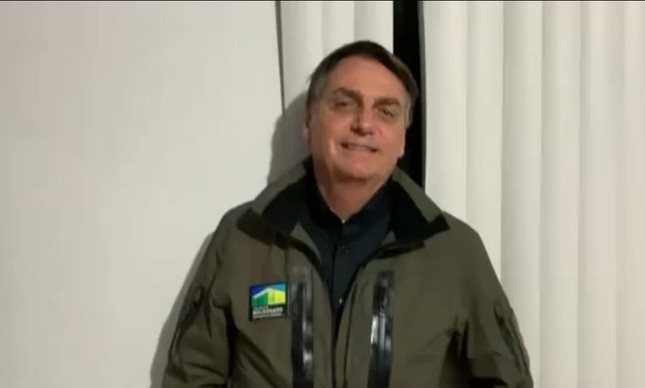 Jair Bolsonaro em vídeo enviado para Maurício