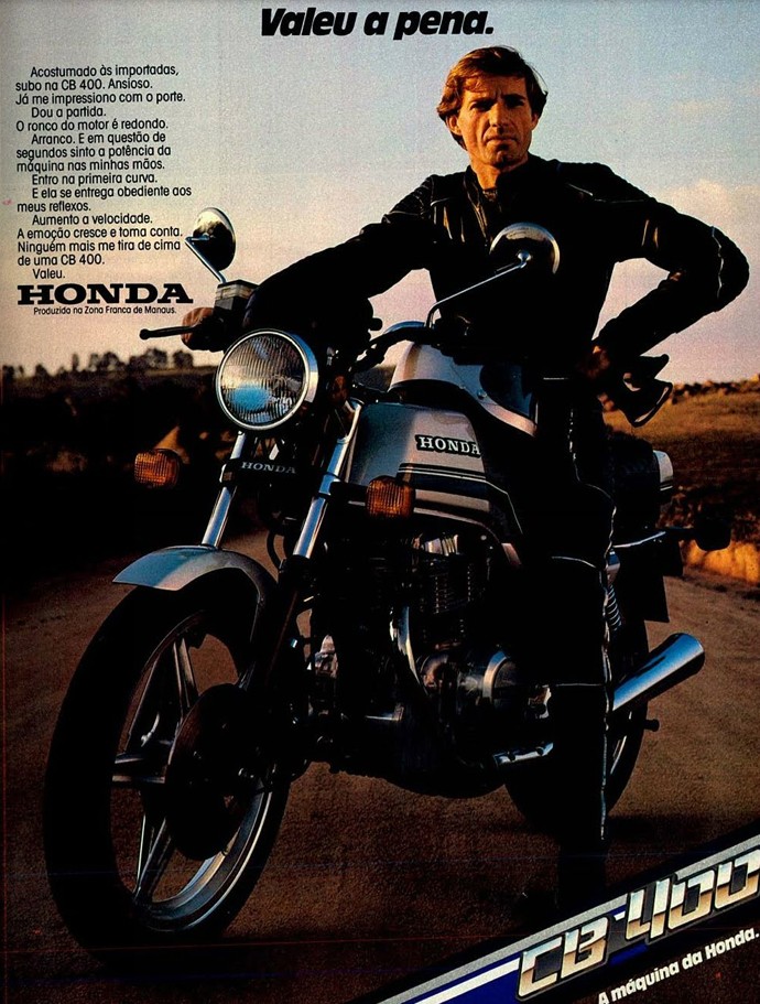 Anúncio da Honda CB 400