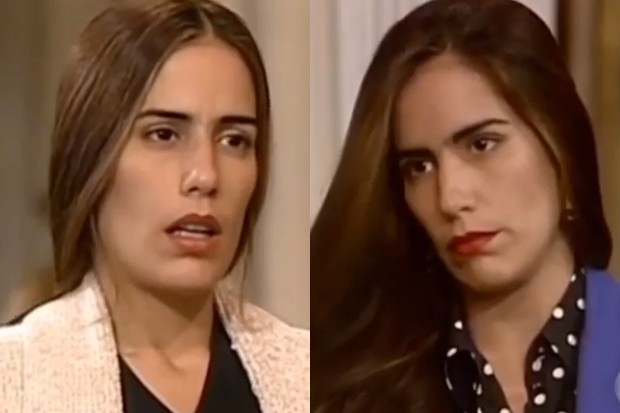 Gloria Pires como as gêmeas Ruth e Raquel, em Mulheres de Areia (1993) (Foto: TV Globo/Divulgação)