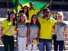 Fê Paes Leme 'esquenta' para o jogo do Brasil ao lado de amigos famosos