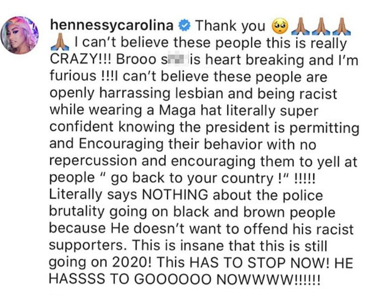 Hennessy Carolina agradeceu ao apoio que recebeu na internet (Foto: Reprodução / Instagram)