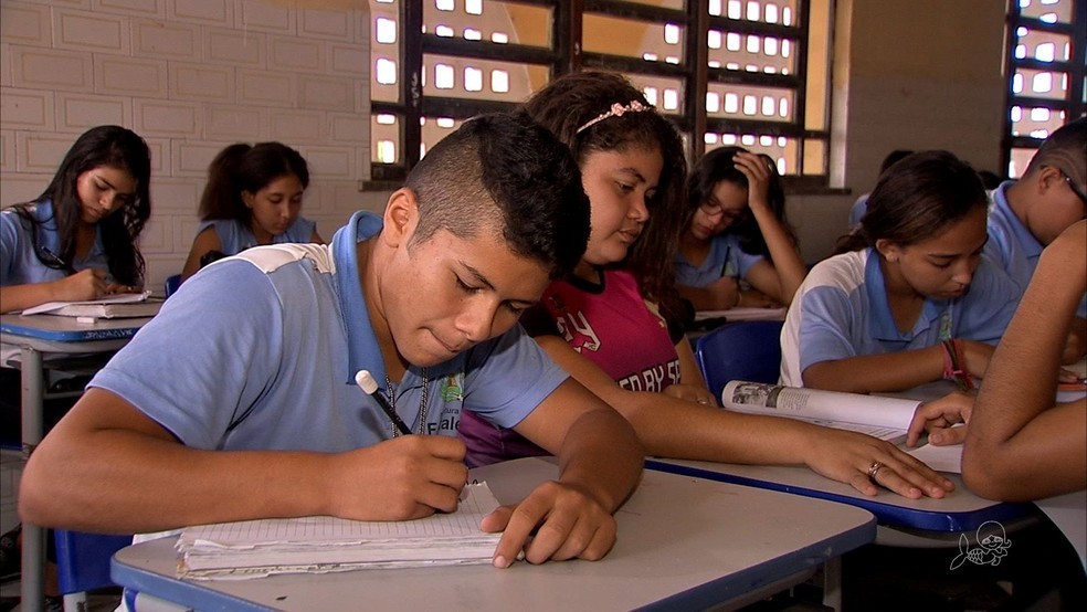 Educação cearense também desponta como líder nos índices de frequência escolar, principalmente nos níveis iniciais.  — Foto: TV Verdes Mares/Reprodução