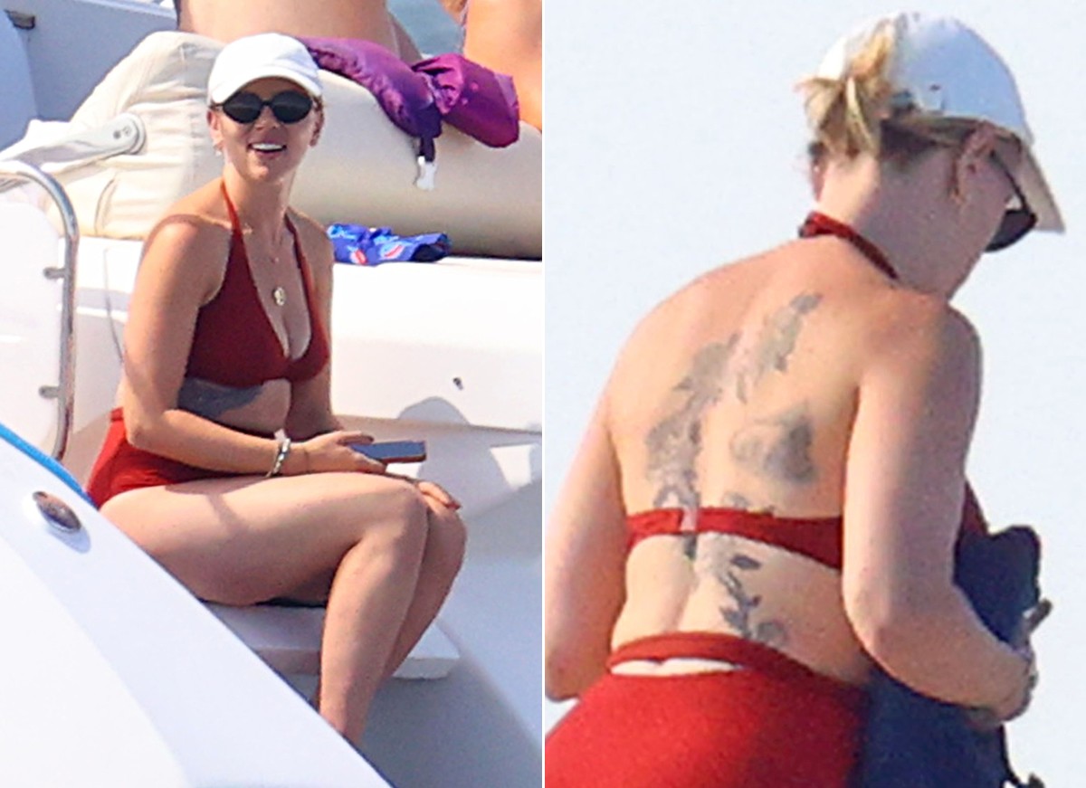Scarlett Johansson aproveitou passeio de barco com o marido (Foto: The Grosby Group)