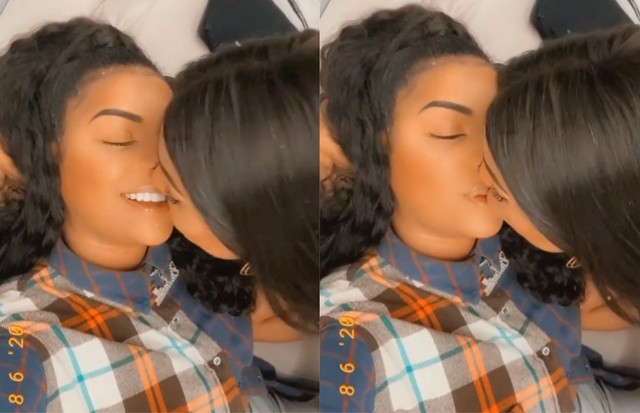 Ludmilla ganha vários beijos apaixonados durante momento romântico com Brunna Gonçalves (Foto: Reprodução/Instagram)