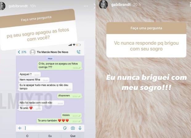 Gabi Brandt mostra conversa com o pastor Márcio Poncio e nega briga com ele (Foto: Reprodução/Instagram)