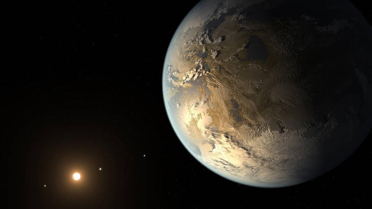Ilustração mostra Kepler-186f, o primeiro planeta validado do tamanho da Terra a orbitar uma estrela distante na zona habitável (Foto: NASA Ames / JPL-Caltech / T. Pyle)