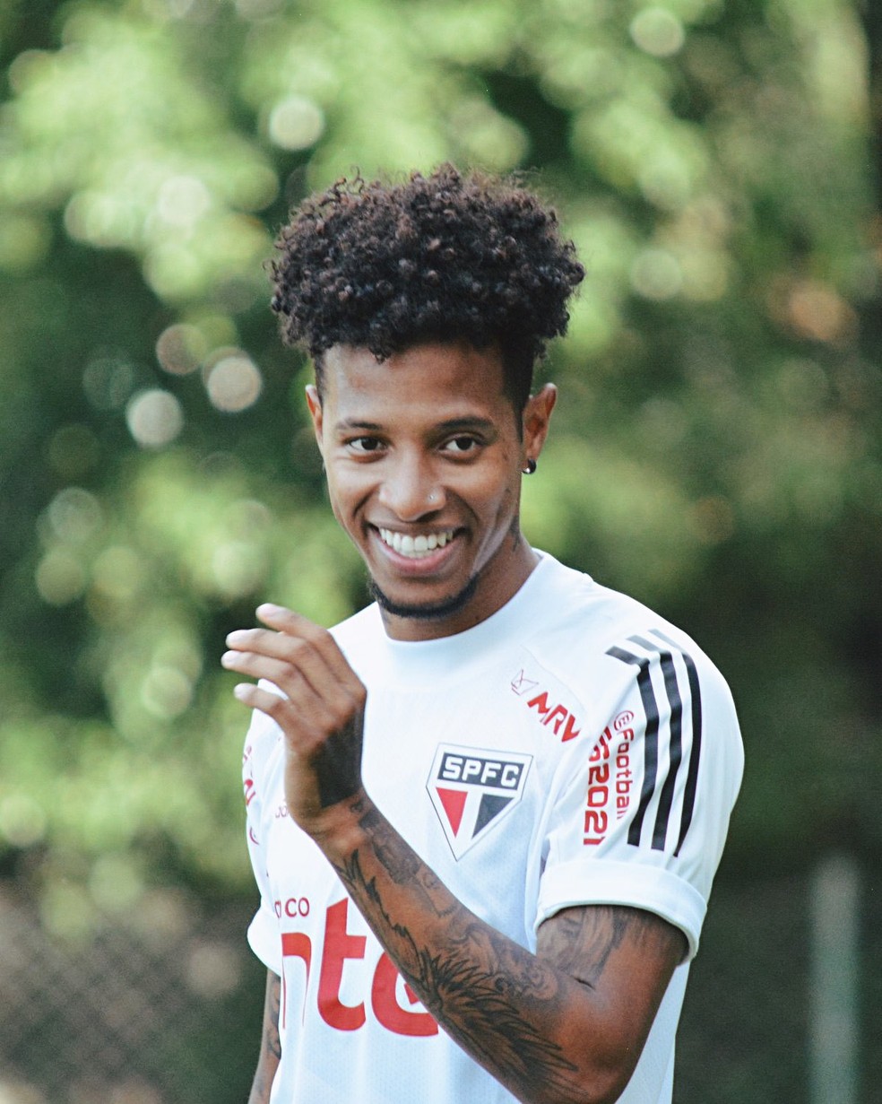 Tchê Tchê em treino do São Paulo — Foto: Divulgação São Paulo