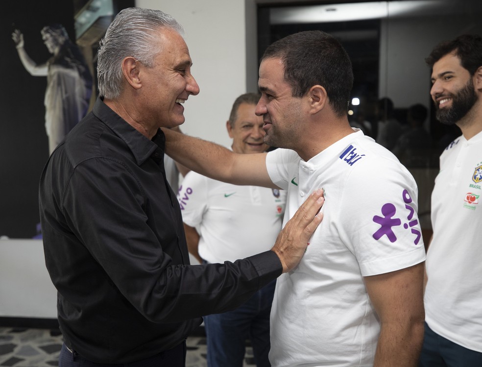 Tite André Jardine seleção olímpica Bucaramanga — Foto: Lucas Figueiredo/CBF