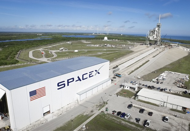 Base de lançamento da SpaceX no Centro Espacial Kennedy na Flórida: adaptações para acomodar o Falcon 9  (Foto: SpaceX)
