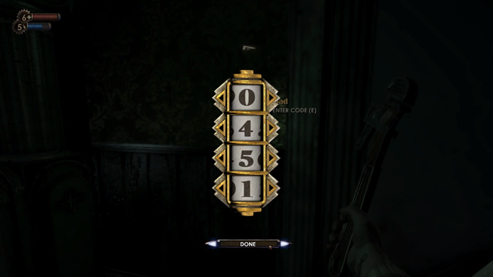 Número 451 é recorrente para abrir portas em BioShock (Foto: Reprodução/YouTube)