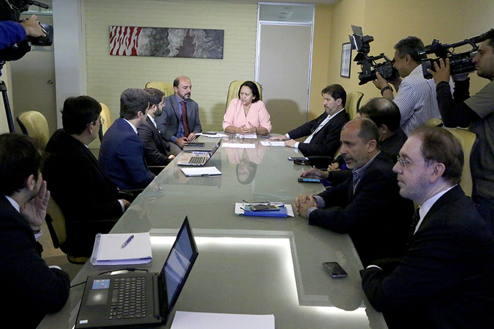 Governadora e demais representantes do Governo do RN se reuniram com os tÃ©cnicos do Tesouro Nacional â€” Foto: Demis Roussos/Secom