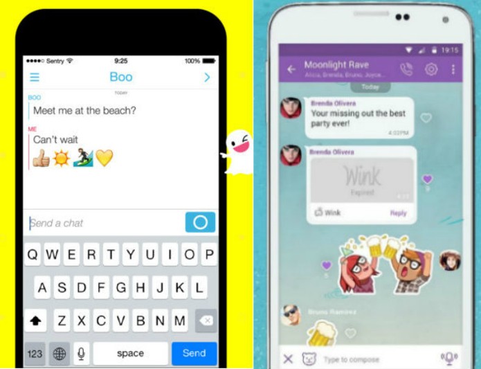 Viber Wink e Snapchat usam temporizador de fotos e vídeos para que imagens se autodestruam após segundos estipulados no app (Foto: Reprodução/Luciana Vieira)