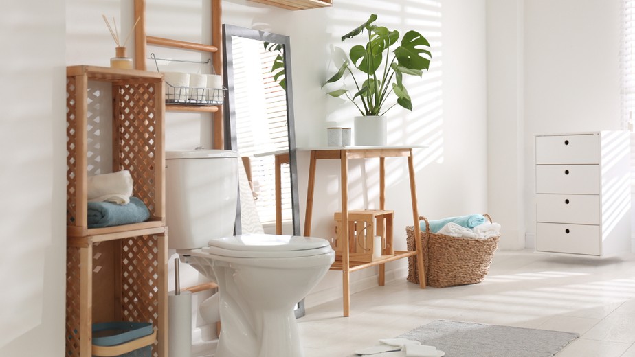 bamboo bathroom cabinet over toilet