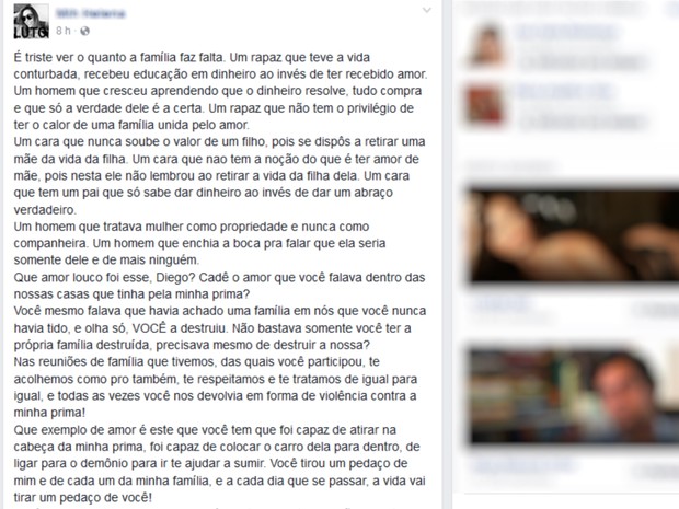 Prima de fisioterapeuta morta em Goiás pede punição de autor do crime (Foto: Reprodução/Facebook) Prima de fisioterapeuta morta em Goiás pede punição de autor do crime (Foto: Reprodução/Facebook)