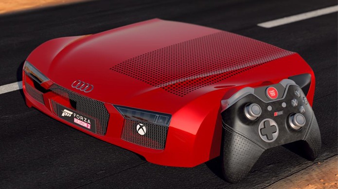 Xbox One S Audi R8 Edition será uma edição especial extremamente rara do console em comemoração ao lançamento de Forza Horizon 3 (Foto: Reprodução/VG247)