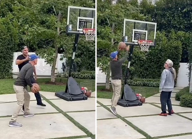 Bruce Willis jogando basquete (Foto: Reprodução/Instagram)