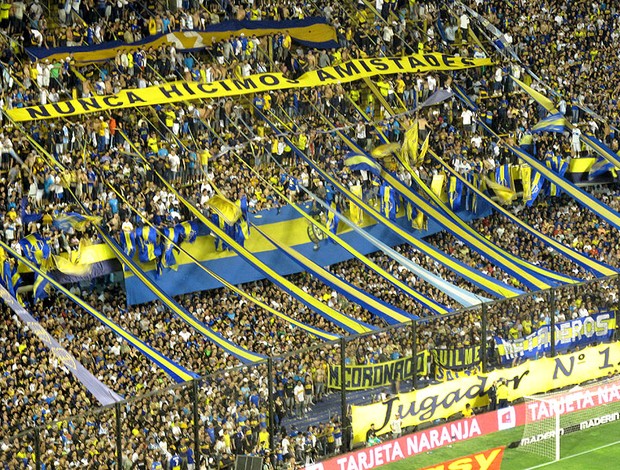  torcida do Boca Juniors na Bombonera (Foto: Cahê Mota / GLOBOESPORTE.COM)