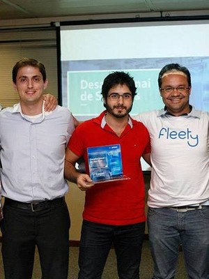 André Marim, Israel Lot e Clayton Guimarães, do Fleety (Foto: Divulgação)