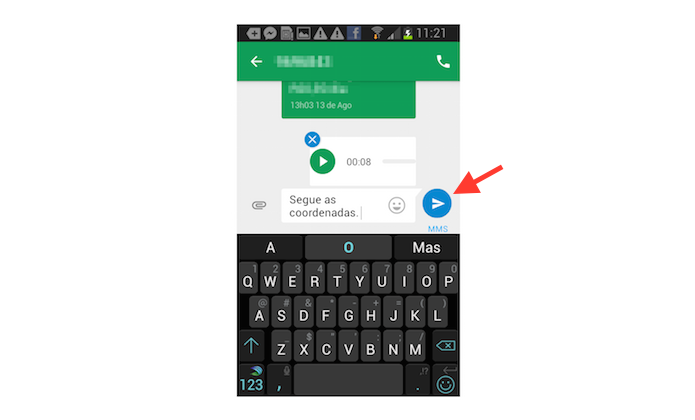 Enviando mensagens de voz com o aplicativo Messenger do Google no Android (Foto: Reprodução/Marvin Costa)
