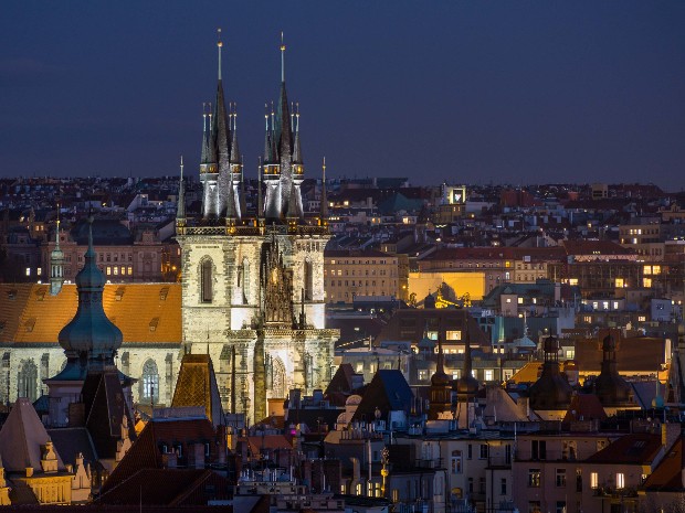 Praga durante a noite (Foto: Zdenek Havel)