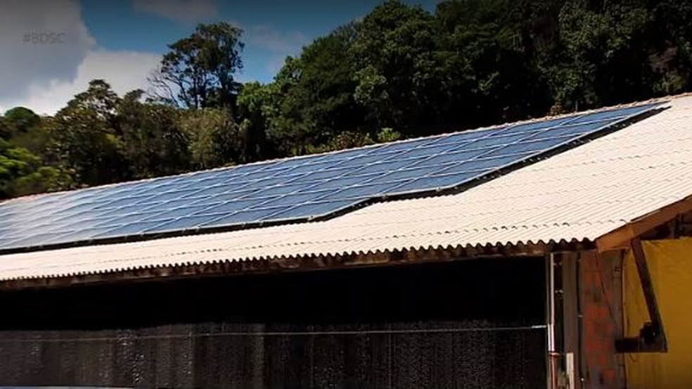 Produção de energia solar em Santa Catarina — Foto: NSC/Reprodução