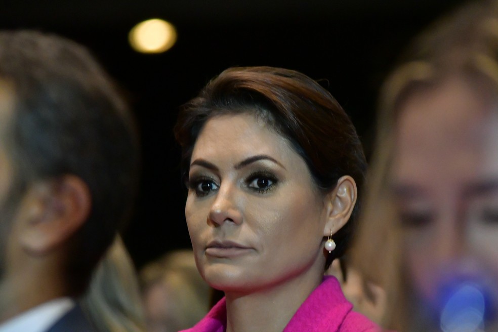 Michelle Bolsonaro em imagem de dezembro de 2022 — Foto: Gesival Nogueira/Ato Press/Estadão Conteúdo