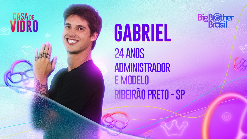 Gabriel é participante da Casa de Vidro do BBB 23 — Foto: Globo