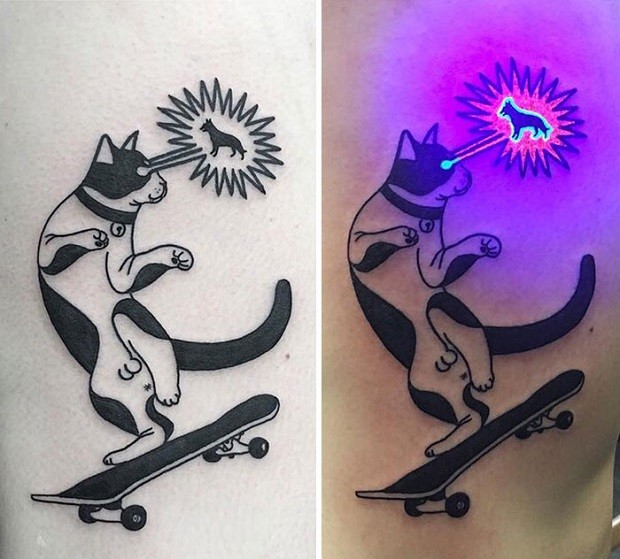 Tatuagem fluorescente (Foto: Reprodução/Instagram/noil_culture)