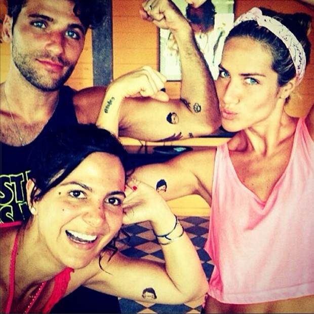 Bruno Gagliasso, Carol Sampaio e Giovanna ewbank (Foto: Reprodução/Instagram)